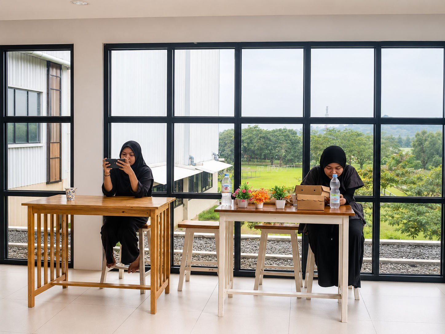 Lounge overlooking Sentul mountain view