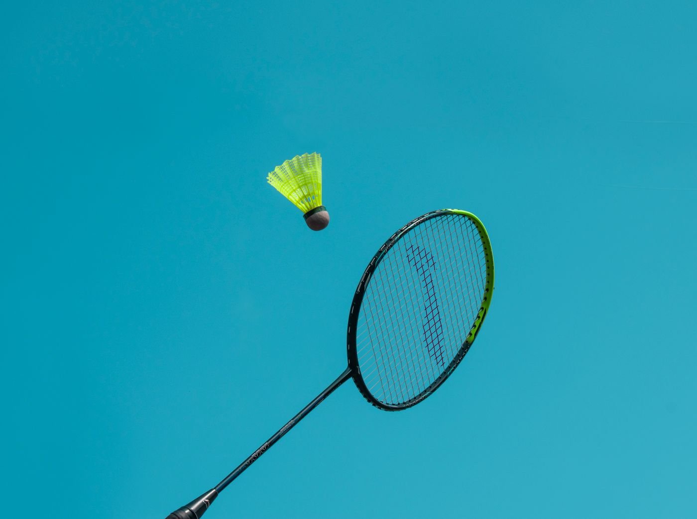 BWF-standard racket and shuttlecock