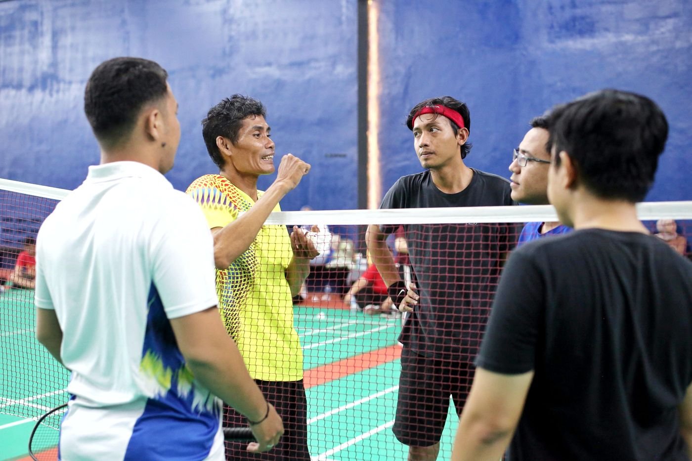 Group event at an indoor badminton venue